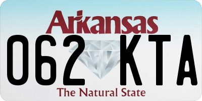AR license plate 062KTA
