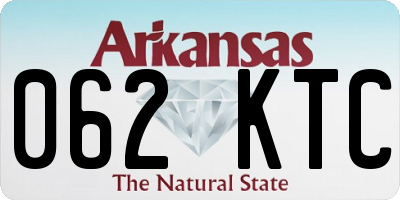 AR license plate 062KTC