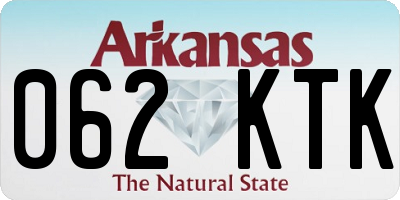 AR license plate 062KTK