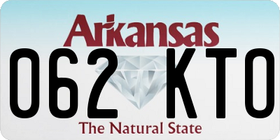 AR license plate 062KTO