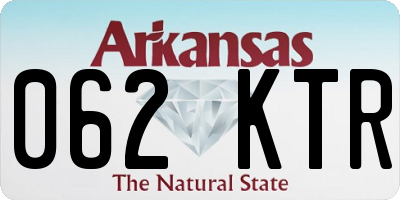 AR license plate 062KTR