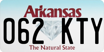 AR license plate 062KTY