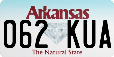 AR license plate 062KUA