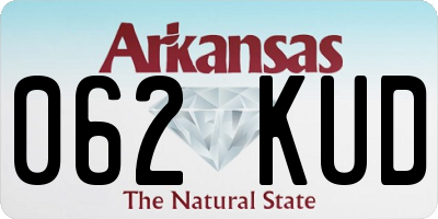 AR license plate 062KUD