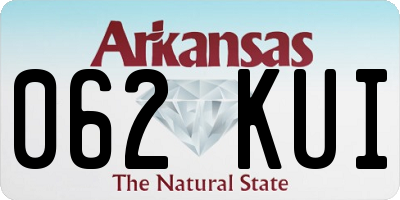 AR license plate 062KUI