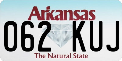 AR license plate 062KUJ