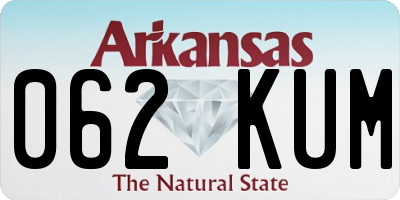 AR license plate 062KUM