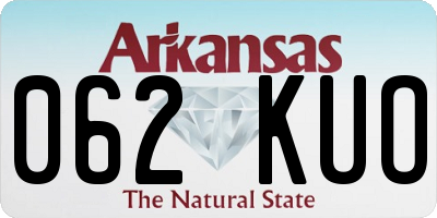 AR license plate 062KUO