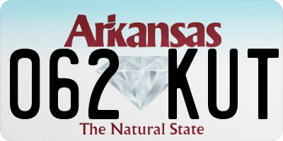 AR license plate 062KUT