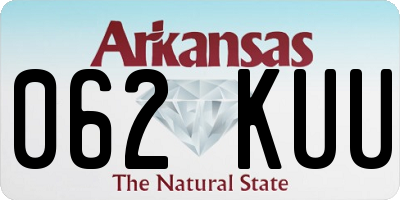 AR license plate 062KUU