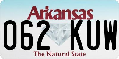 AR license plate 062KUW