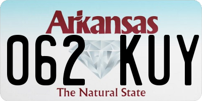 AR license plate 062KUY