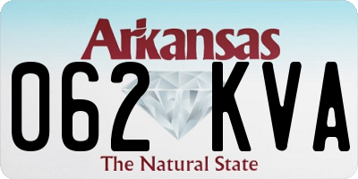 AR license plate 062KVA