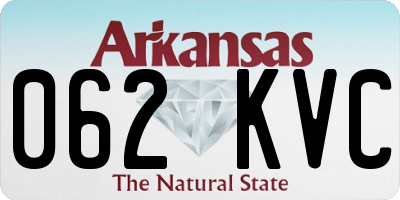 AR license plate 062KVC