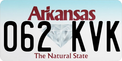 AR license plate 062KVK