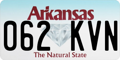 AR license plate 062KVN