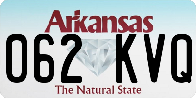 AR license plate 062KVQ