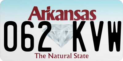 AR license plate 062KVW