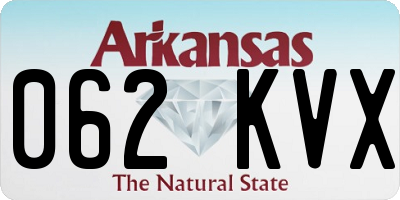 AR license plate 062KVX