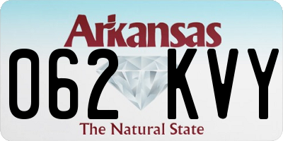 AR license plate 062KVY