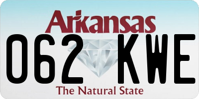 AR license plate 062KWE