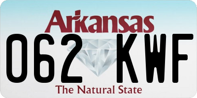 AR license plate 062KWF