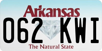 AR license plate 062KWI