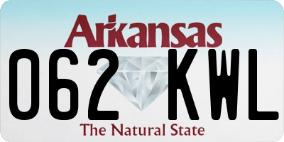 AR license plate 062KWL