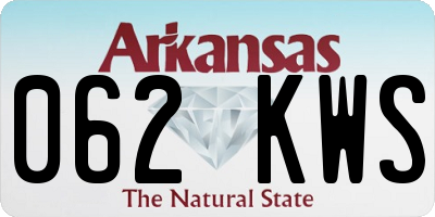 AR license plate 062KWS