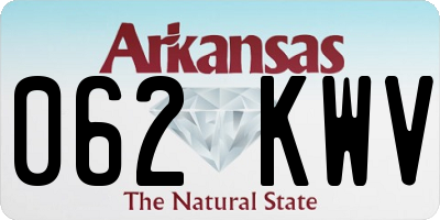 AR license plate 062KWV