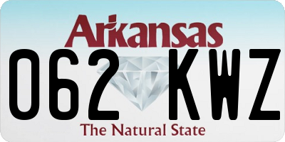 AR license plate 062KWZ