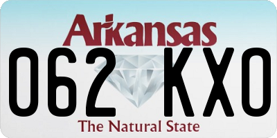 AR license plate 062KXO