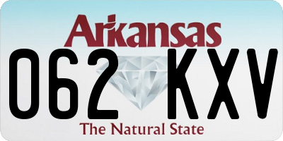 AR license plate 062KXV