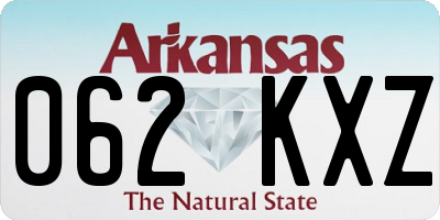AR license plate 062KXZ
