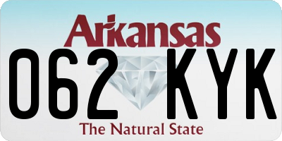 AR license plate 062KYK