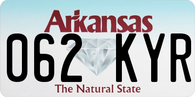 AR license plate 062KYR