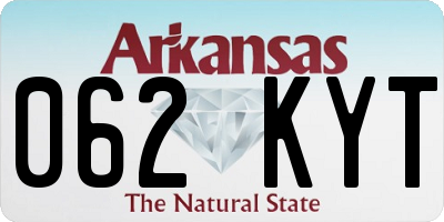 AR license plate 062KYT