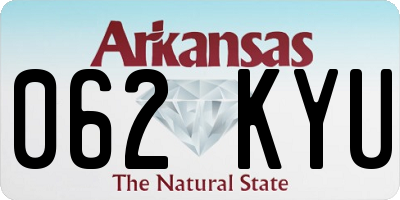 AR license plate 062KYU
