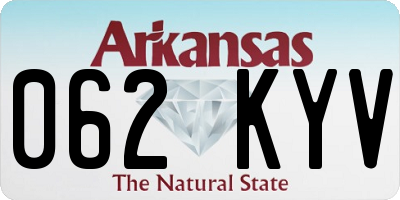 AR license plate 062KYV