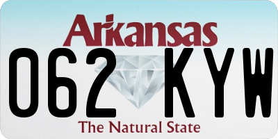 AR license plate 062KYW