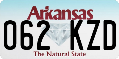 AR license plate 062KZD