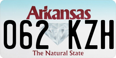 AR license plate 062KZH