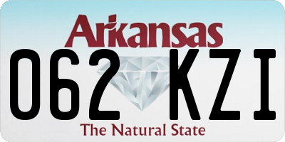 AR license plate 062KZI