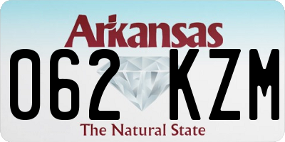 AR license plate 062KZM