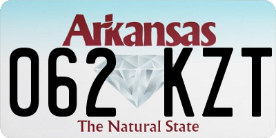 AR license plate 062KZT