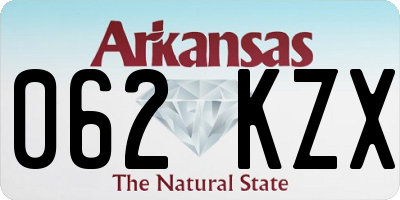 AR license plate 062KZX
