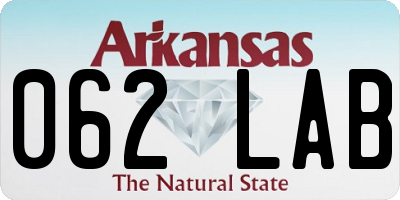 AR license plate 062LAB
