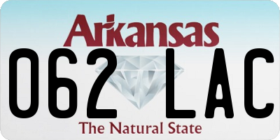 AR license plate 062LAC