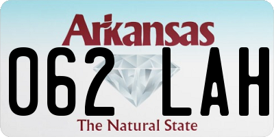 AR license plate 062LAH