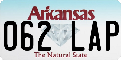 AR license plate 062LAP